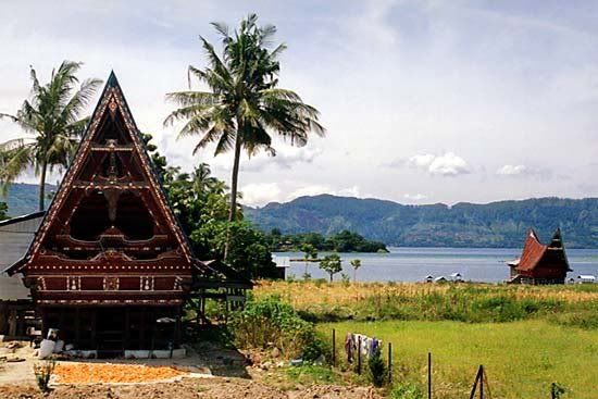 Batak house at samosir island