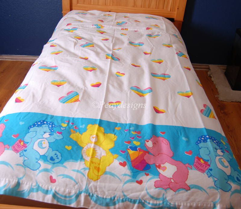 Details about   CARE BEARS 2 Twin Flat  Sheets 1  Pillowcase Sweet Dreams Design 