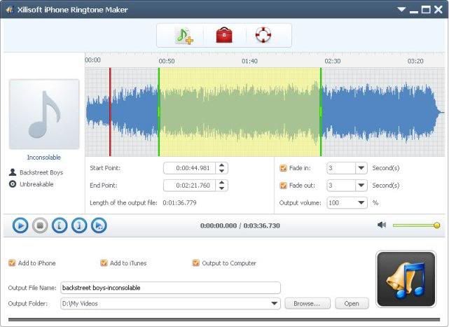 Xilisoft iPhone Ringtone Maker 3.0.3.0802