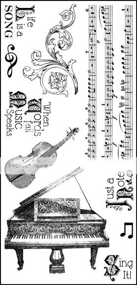 Darcies POL44 Life is a Song 10 Clear Stamps NEW  