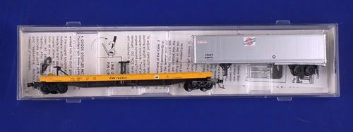 64024 CNW 780515 ~ 57 6 TOFC w/ 45 TRAILER ~ MICRO TRAINS  