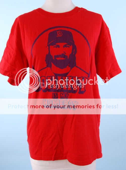 Red Sox Damon 18 Johnny Is My Homeboy Tshirt Sz L  