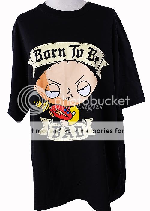 family guy stewie tshirt born to be bad size adult xx large new